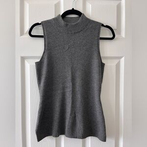 Rag & Bone gray sleeveless mock neck knit sweater